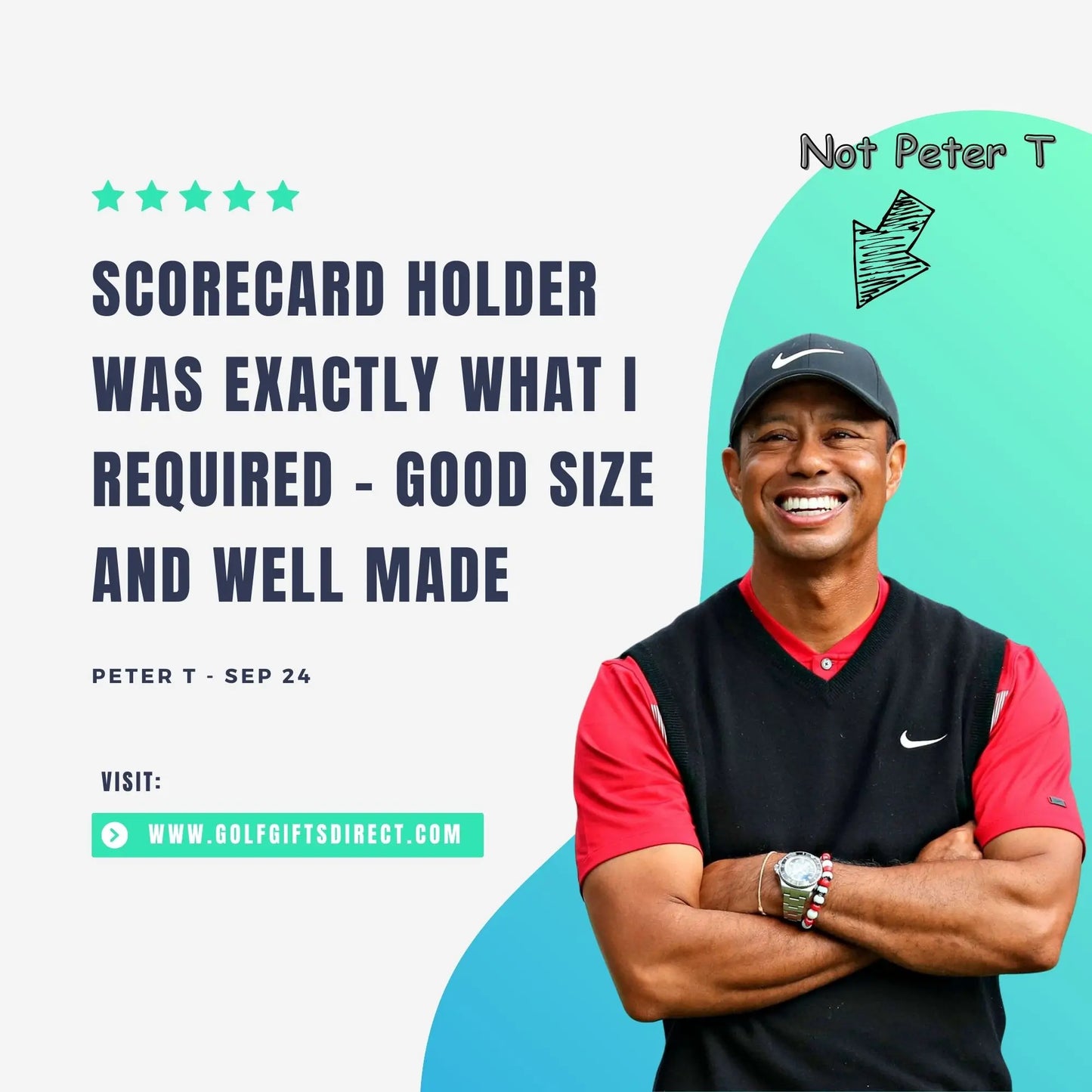 Custom Golf Scorecard Holder | Teal | Matching Pencil