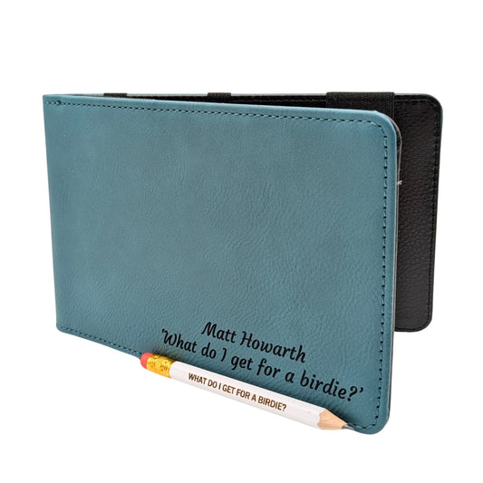 Custom Golf Scorecard Holder | Teal | Matching Pencil