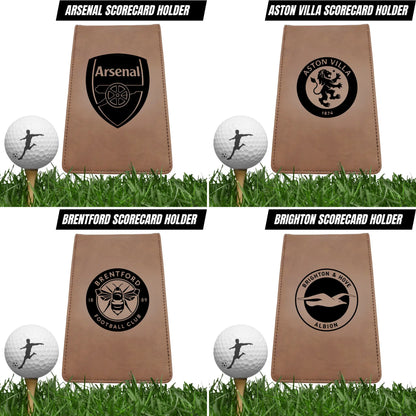 Football Team Scorecard Holders Golf with Matching Pencil