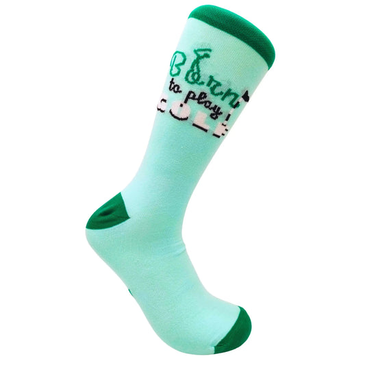 Golf Socks for Men | Born To Play Golf | My Lucky Golf Socks | Light Green - Golf Gifts Direct