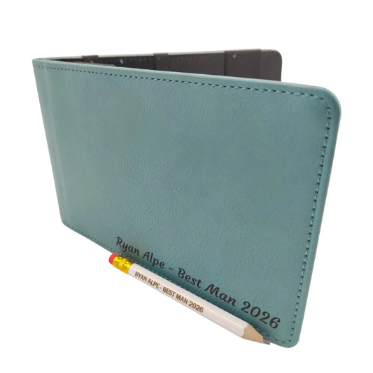 Custom Golf Scorecard Holder | Teal | Matching Pencil