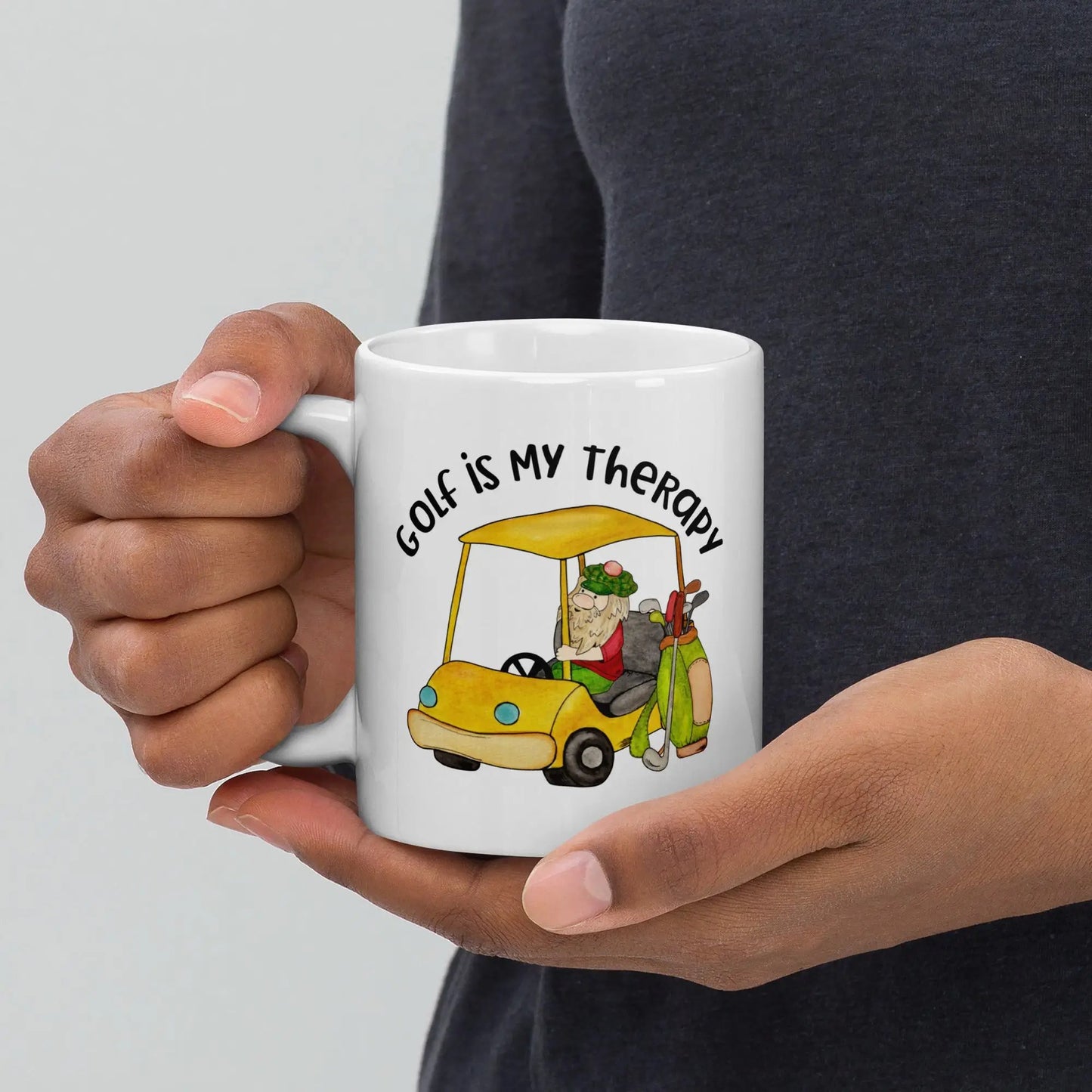 Novelty Golf Mug - Golf Is My Therapy Mug - 11oz